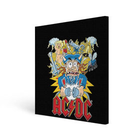 Холст квадратный с принтом AC/DC в Белгороде, 100% ПВХ |  | ac dc | acdc | rock | рок | эйсидиси