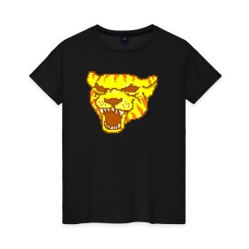 Женская футболка хлопок с принтом Tony в Белгороде, 100% хлопок | прямой крой, круглый вырез горловины, длина до линии бедер, слегка спущенное плечо | hotline miami | hotlinemiami | tiger | тигр