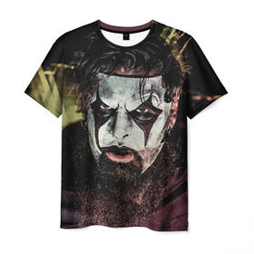 Мужская футболка 3D с принтом Slipknot в Белгороде, 100% полиэфир | прямой крой, круглый вырез горловины, длина до линии бедер | slipknot | металл | рок | слипкнот | слипнот