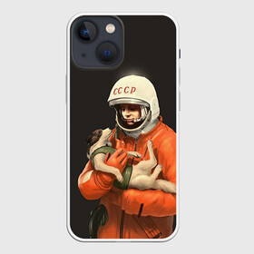 Чехол для iPhone 13 mini с принтом Гагарин в Белгороде,  |  | гагарин | космос. россия | поехали | полет | собака | ссср