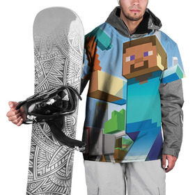 Накидка на куртку 3D с принтом Майнкрафт в Белгороде, 100% полиэстер |  | game | minecraft | pixel | майнкрафт | овцы