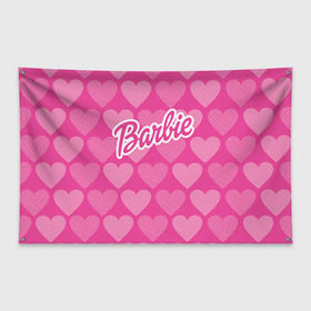 Флаг-баннер с принтом Barbie в Белгороде, 100% полиэстер | размер 67 х 109 см, плотность ткани — 95 г/м2; по краям флага есть четыре люверса для крепления | barbie | барби | кукла