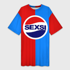 Платье-футболка 3D с принтом Sexsi в Белгороде,  |  | антибренд | лого | пепси
