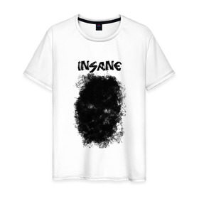Мужская футболка хлопок с принтом Insane в Белгороде, 100% хлопок | прямой крой, круглый вырез горловины, длина до линии бедер, слегка спущенное плечо. | 