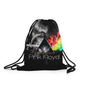 Рюкзак-мешок 3D с принтом Pink Floyd в Белгороде, 100% полиэстер | плотность ткани — 200 г/м2, размер — 35 х 45 см; лямки — толстые шнурки, застежка на шнуровке, без карманов и подкладки | Тематика изображения на принте: pink floyd | rock | рок