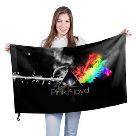 Флаг 3D с принтом Pink Floyd в Белгороде, 100% полиэстер | плотность ткани — 95 г/м2, размер — 67 х 109 см. Принт наносится с одной стороны | pink floyd | rock | рок