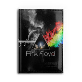 Обложка для автодокументов с принтом Pink Floyd в Белгороде, натуральная кожа |  размер 19,9*13 см; внутри 4 больших “конверта” для документов и один маленький отдел — туда идеально встанут права | Тематика изображения на принте: pink floyd | rock | рок
