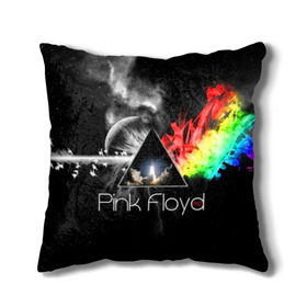 Подушка 3D с принтом Pink Floyd в Белгороде, наволочка – 100% полиэстер, наполнитель – холлофайбер (легкий наполнитель, не вызывает аллергию). | состоит из подушки и наволочки. Наволочка на молнии, легко снимается для стирки | pink floyd | rock | рок