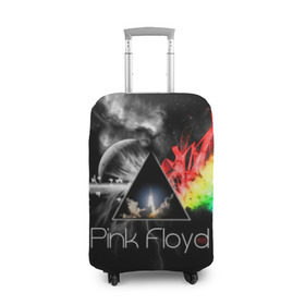 Чехол для чемодана 3D с принтом Pink Floyd в Белгороде, 86% полиэфир, 14% спандекс | двустороннее нанесение принта, прорези для ручек и колес | pink floyd | rock | рок