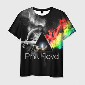 Мужская футболка 3D с принтом Pink Floyd в Белгороде, 100% полиэфир | прямой крой, круглый вырез горловины, длина до линии бедер | pink floyd | rock | рок