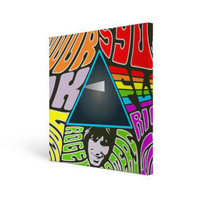 Холст квадратный с принтом Pink Floyd в Белгороде, 100% ПВХ |  | Тематика изображения на принте: pink floyd | rock | рок