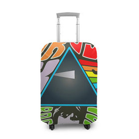 Чехол для чемодана 3D с принтом Pink Floyd в Белгороде, 86% полиэфир, 14% спандекс | двустороннее нанесение принта, прорези для ручек и колес | pink floyd | rock | рок