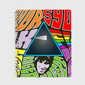 Тетрадь с принтом Pink Floyd в Белгороде, 100% бумага | 48 листов, плотность листов — 60 г/м2, плотность картонной обложки — 250 г/м2. Листы скреплены сбоку удобной пружинной спиралью. Уголки страниц и обложки скругленные. Цвет линий — светло-серый
 | pink floyd | rock | рок