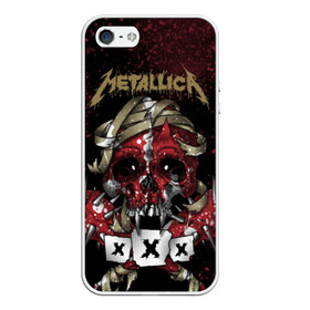 Чехол для iPhone 5/5S матовый с принтом Metallica в Белгороде, Силикон | Область печати: задняя сторона чехла, без боковых панелей | metallica | металл | рок