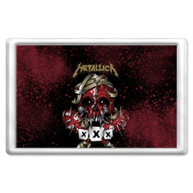Магнит 45*70 с принтом Metallica в Белгороде, Пластик | Размер: 78*52 мм; Размер печати: 70*45 | Тематика изображения на принте: metallica | металл | рок