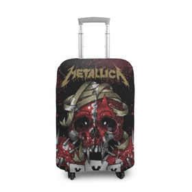 Чехол для чемодана 3D с принтом Metallica в Белгороде, 86% полиэфир, 14% спандекс | двустороннее нанесение принта, прорези для ручек и колес | metallica | металл | рок