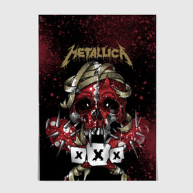 Постер с принтом Metallica в Белгороде, 100% бумага
 | бумага, плотность 150 мг. Матовая, но за счет высокого коэффициента гладкости имеет небольшой блеск и дает на свету блики, но в отличии от глянцевой бумаги не покрыта лаком | metallica | металл | рок