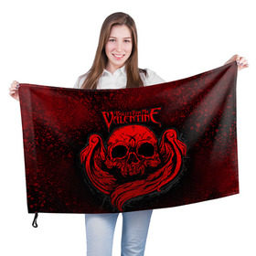 Флаг 3D с принтом Bullet for my valentine в Белгороде, 100% полиэстер | плотность ткани — 95 г/м2, размер — 67 х 109 см. Принт наносится с одной стороны | bullet for my valentine