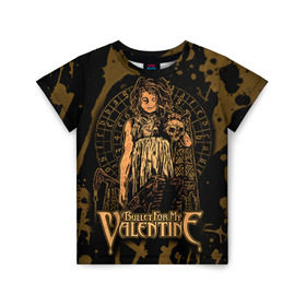Детская футболка 3D с принтом Bullet for my valentine в Белгороде, 100% гипоаллергенный полиэфир | прямой крой, круглый вырез горловины, длина до линии бедер, чуть спущенное плечо, ткань немного тянется | bullet for my valentine