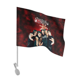 Флаг для автомобиля с принтом Bullet for my valentine в Белгороде, 100% полиэстер | Размер: 30*21 см | bullet for my valentine