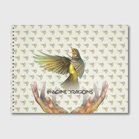 Альбом для рисования с принтом Imagine Dragons в Белгороде, 100% бумага
 | матовая бумага, плотность 200 мг. | imagine dragons