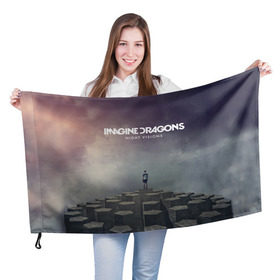 Флаг 3D с принтом Imagine Dragons в Белгороде, 100% полиэстер | плотность ткани — 95 г/м2, размер — 67 х 109 см. Принт наносится с одной стороны | imagine dragons
