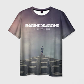 Мужская футболка 3D с принтом Imagine Dragons в Белгороде, 100% полиэфир | прямой крой, круглый вырез горловины, длина до линии бедер | Тематика изображения на принте: imagine dragons