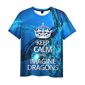 Мужская футболка 3D с принтом Imagine Dragons в Белгороде, 100% полиэфир | прямой крой, круглый вырез горловины, длина до линии бедер | imagine dragons