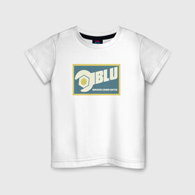 Детская футболка хлопок с принтом BLU в Белгороде, 100% хлопок | круглый вырез горловины, полуприлегающий силуэт, длина до линии бедер | team fortress 2 | пиромант | скаут | тим фортресс | шпион