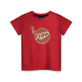 Детская футболка хлопок с принтом RED в Белгороде, 100% хлопок | круглый вырез горловины, полуприлегающий силуэт, длина до линии бедер | Тематика изображения на принте: team fortress 2 | пиромант | скаут | тим фортресс | шпион