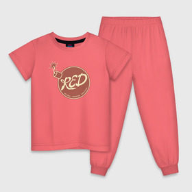 Детская пижама хлопок с принтом RED в Белгороде, 100% хлопок |  брюки и футболка прямого кроя, без карманов, на брюках мягкая резинка на поясе и по низу штанин
 | team fortress 2 | пиромант | скаут | тим фортресс | шпион