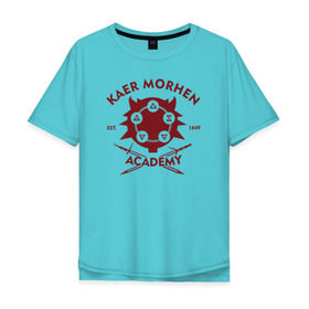 Мужская футболка хлопок Oversize с принтом Kaer Morhen Academy в Белгороде, 100% хлопок | свободный крой, круглый ворот, “спинка” длиннее передней части | kaer morhen academy ведьмак 3 witcher