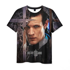 Мужская футболка 3D с принтом Доктор кто в Белгороде, 100% полиэфир | прямой крой, круглый вырез горловины, длина до линии бедер | doctor who | будка | доктор кто | сериал | тардис