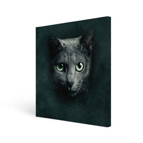Холст квадратный с принтом Серый кот в Белгороде, 100% ПВХ |  | киса | кот | котик | кошка | серый кот