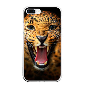 Чехол для iPhone 7Plus/8 Plus матовый с принтом Леопард в Белгороде, Силикон | Область печати: задняя сторона чехла, без боковых панелей | киса | кошка | леопард | хищник