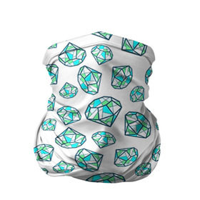 Бандана-труба 3D с принтом Бриллианты в Белгороде, 100% полиэстер, ткань с особыми свойствами — Activecool | плотность 150‒180 г/м2; хорошо тянется, но сохраняет форму | алмазы | бриллианты | кристаллы | свэг | стразы