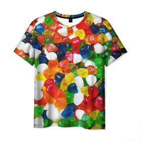 Мужская футболка 3D с принтом Мармелад в Белгороде, 100% полиэфир | прямой крой, круглый вырез горловины, длина до линии бедер | Тематика изображения на принте: вкусности | конфеты | мармелад | сладости