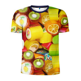 Мужская футболка 3D спортивная с принтом Леденцы в Белгороде, 100% полиэстер с улучшенными характеристиками | приталенный силуэт, круглая горловина, широкие плечи, сужается к линии бедра | вкусности | конфеты сладости | леденец