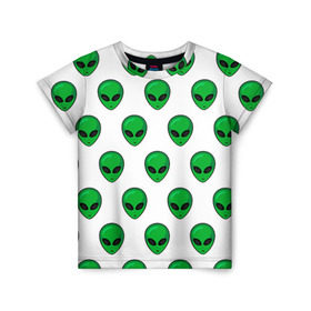 Детская футболка 3D с принтом Пришелец в Белгороде, 100% гипоаллергенный полиэфир | прямой крой, круглый вырез горловины, длина до линии бедер, чуть спущенное плечо, ткань немного тянется | инопланетянин | пришелец