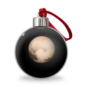 Ёлочный шар с принтом Плутон в Белгороде, Пластик | Диаметр: 77 мм | Тематика изображения на принте: космос | планета | плутон