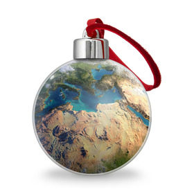 Ёлочный шар с принтом Земля в Белгороде, Пластик | Диаметр: 77 мм | Тематика изображения на принте: земля | космос | планета