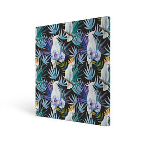 Холст квадратный с принтом Попугаи в Белгороде, 100% ПВХ |  | Тематика изображения на принте: myparrots | parrotузор | листья | орнамент | попугаи | птицы | рай | цветы