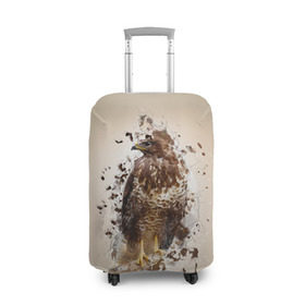 Чехол для чемодана 3D с принтом Птица в Белгороде, 86% полиэфир, 14% спандекс | двустороннее нанесение принта, прорези для ручек и колес | myparrots | орел | перья | птицы | сокол | хищная