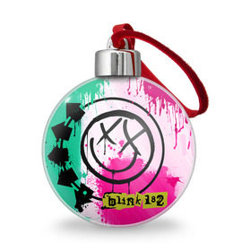 Ёлочный шар с принтом blink 182 в Белгороде, Пластик | Диаметр: 77 мм | rock | блинк | рок