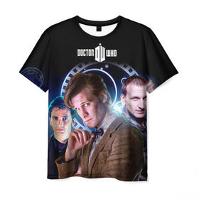 Мужская футболка 3D с принтом Доктор кто в Белгороде, 100% полиэфир | прямой крой, круглый вырез горловины, длина до линии бедер | doctor who | доктор кто | сериал
