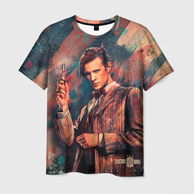 Мужская футболка 3D с принтом Доктор кто в Белгороде, 100% полиэфир | прямой крой, круглый вырез горловины, длина до линии бедер | doctor who | доктор кто | сериал