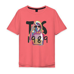 Мужская футболка хлопок Oversize с принтом Taylor Swift в Белгороде, 100% хлопок | свободный крой, круглый ворот, “спинка” длиннее передней части | Тематика изображения на принте: тейлор элисон свифт