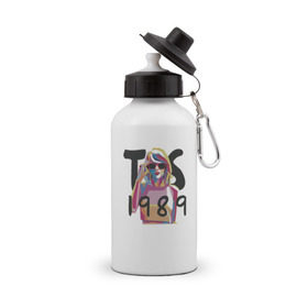 Бутылка спортивная с принтом Taylor Swift в Белгороде, металл | емкость — 500 мл, в комплекте две пластиковые крышки и карабин для крепления | тейлор элисон свифт