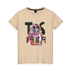 Женская футболка хлопок с принтом Taylor Swift в Белгороде, 100% хлопок | прямой крой, круглый вырез горловины, длина до линии бедер, слегка спущенное плечо | тейлор элисон свифт