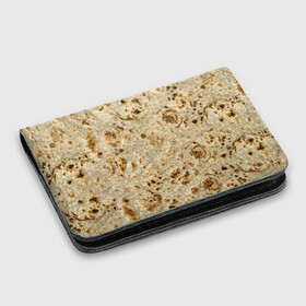 Картхолдер с принтом с принтом Лаваш в Белгороде, натуральная матовая кожа | размер 7,3 х 10 см; кардхолдер имеет 4 кармана для карт; | Тематика изображения на принте: еда | лаваш | прикол | прикольные | хлеб